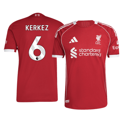 KERKEZ #6 Liverpool Domicile Maillot 2025/26 Rouge Joueur