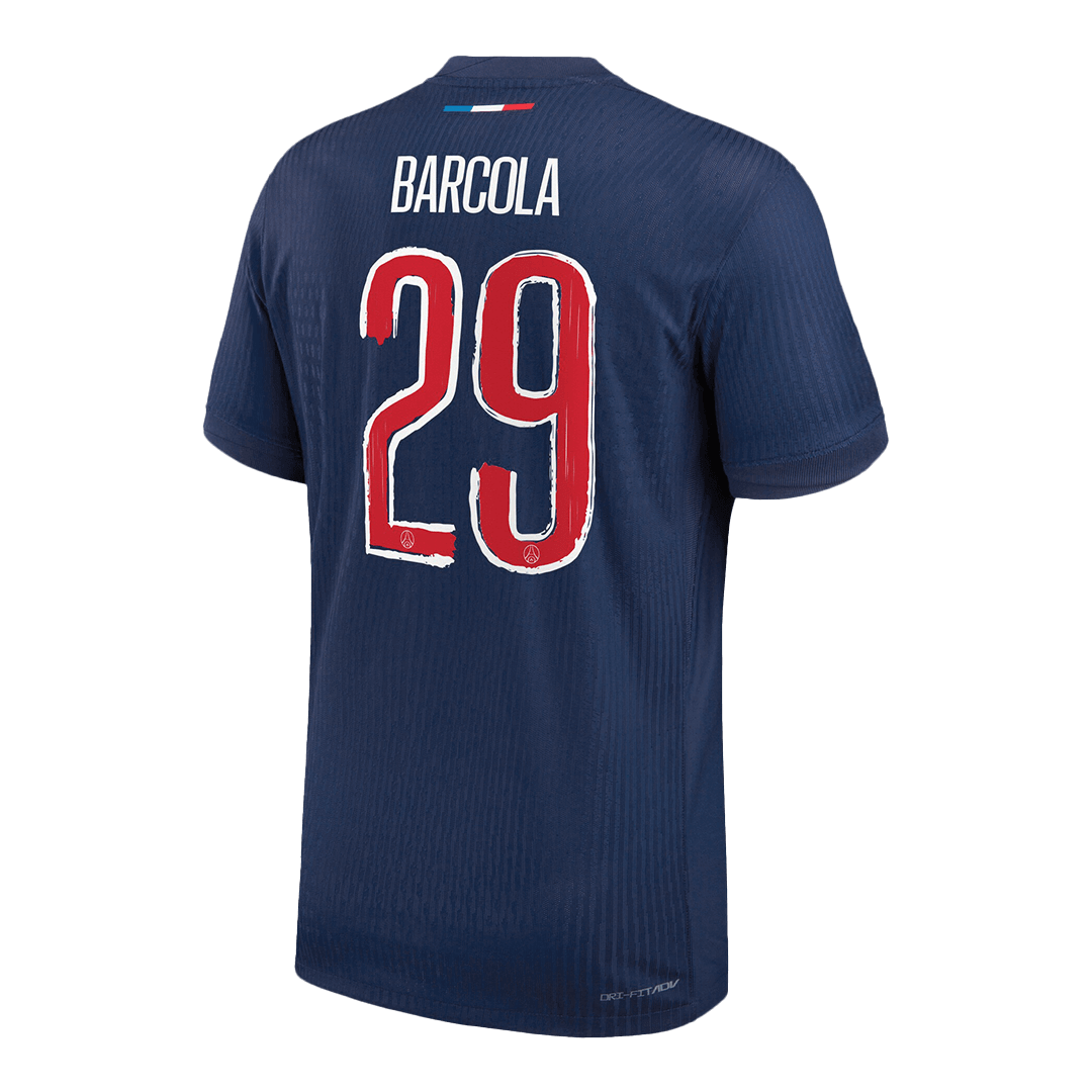 BARCOLA #29 Les Parisiens Domicile Maillot 2024/25 Bleu marine Joueur - UCL