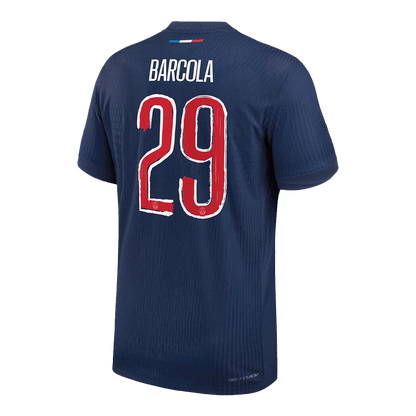 BARCOLA #29 Les Parisiens Domicile Maillot 2024/25 Bleu marine Joueur - UCL