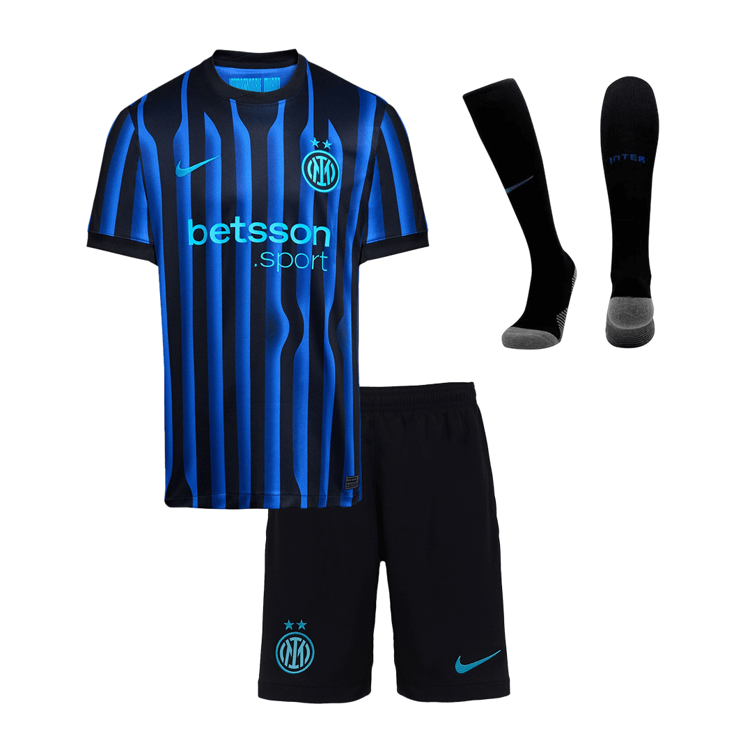 Inter Milan Domicile Maillot Kit 2025/26 Enfant Blue&Black
