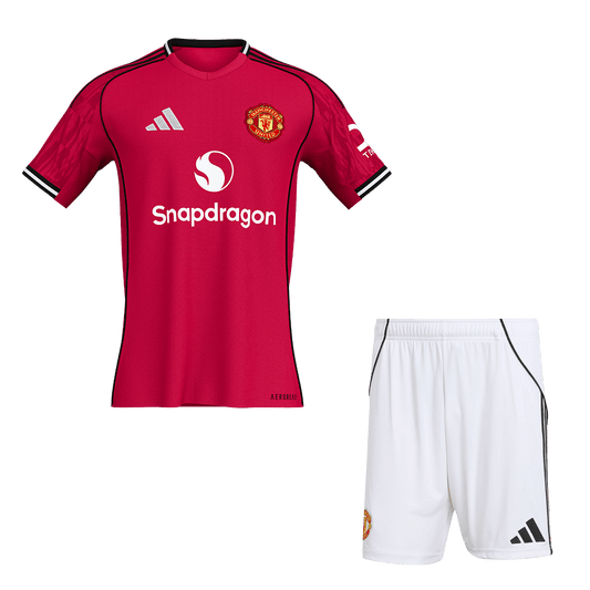 Men Manchester United Domicile Maillot Kit 2025/26 Rouge - Super