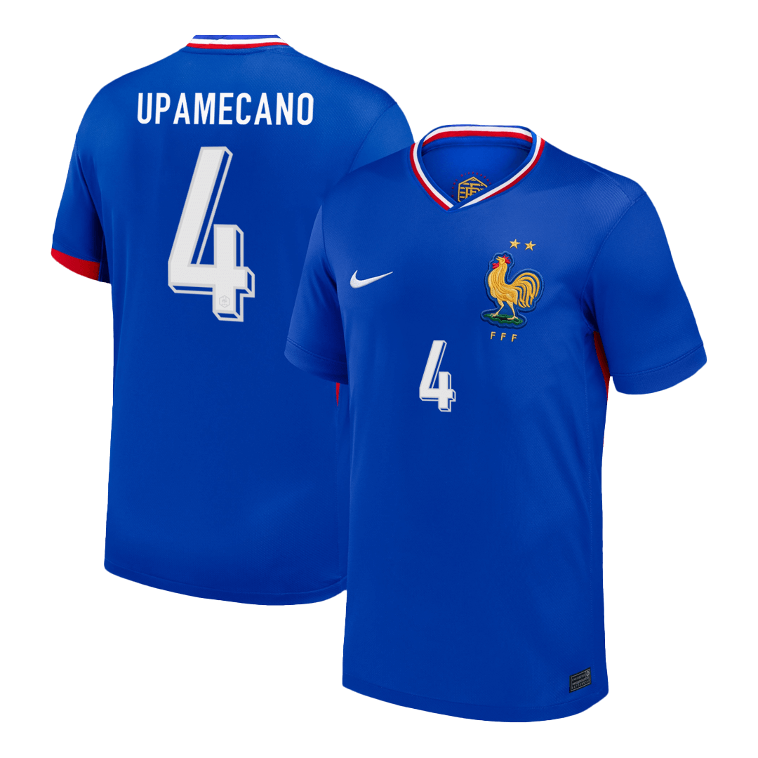 UPAMECANO #4 France Domicile Maillot 2024 Bleu