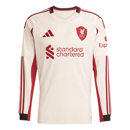 Liverpool Extérieur Maillot Manches Longues 2025/26 Blanc