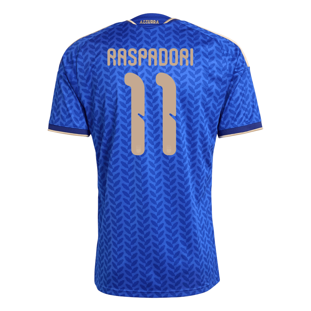 RASPADORI #11 Italie Domicile Maillot 2026 Bleu - Super