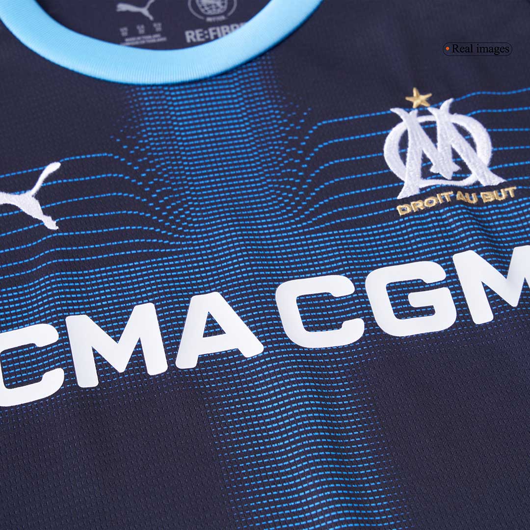 Olympique de Marseille Extérieur Maillot Kit 2025/26 Enfant Bleu marine