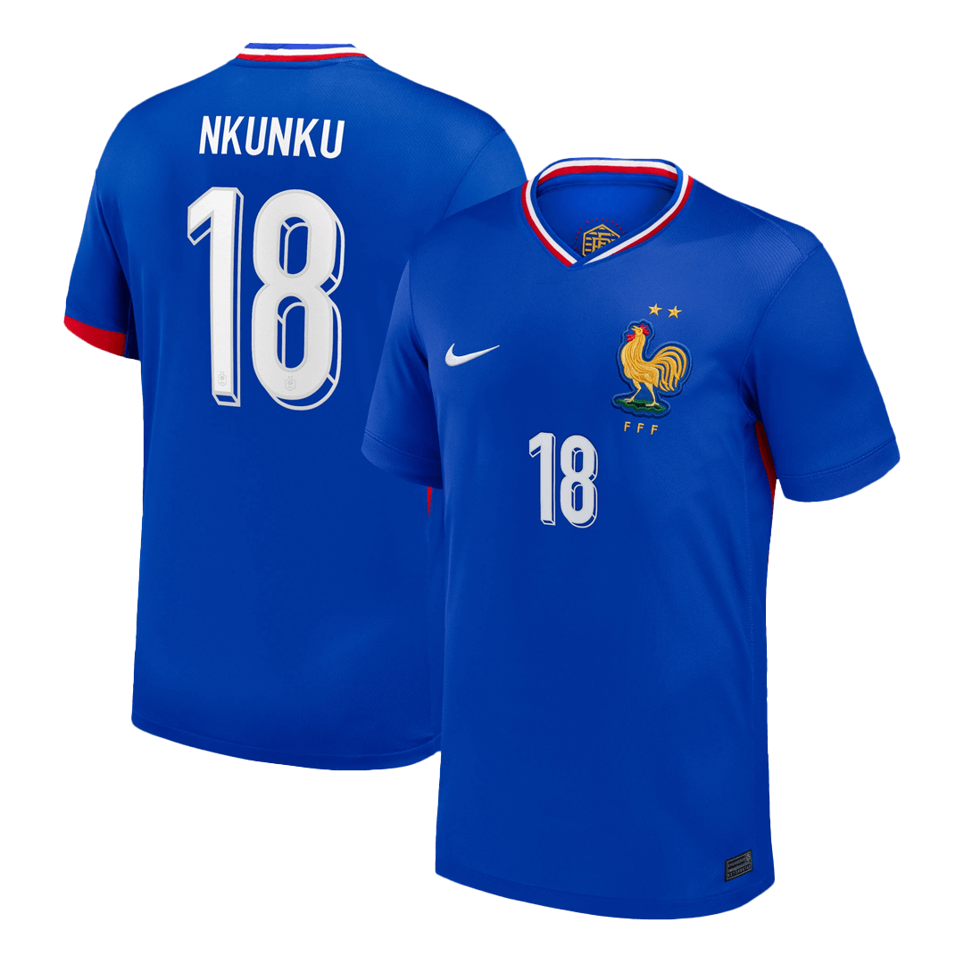 NKUNKU #18 France Domicile Maillot 2024 Bleu