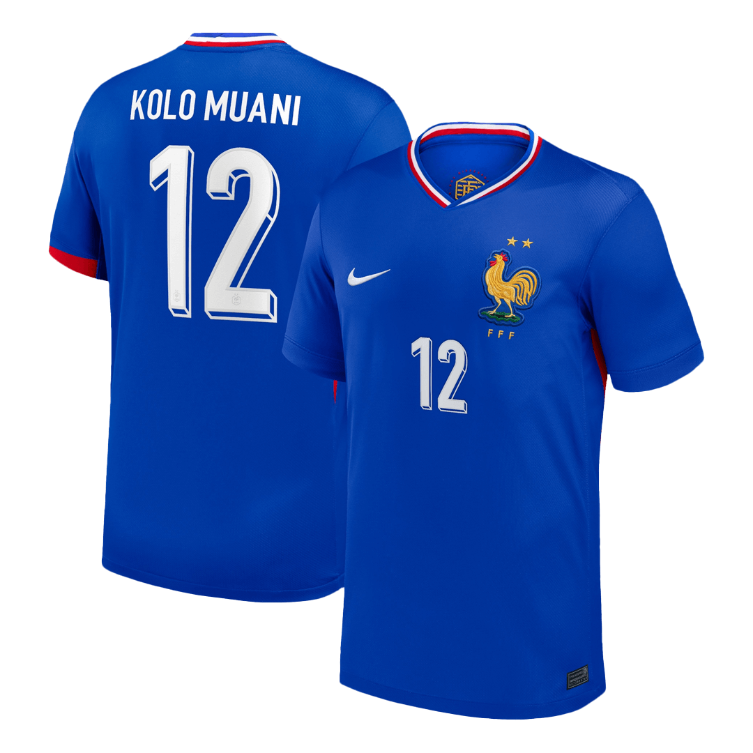KOLO MUANI #12 France Domicile Maillot 2024 Bleu