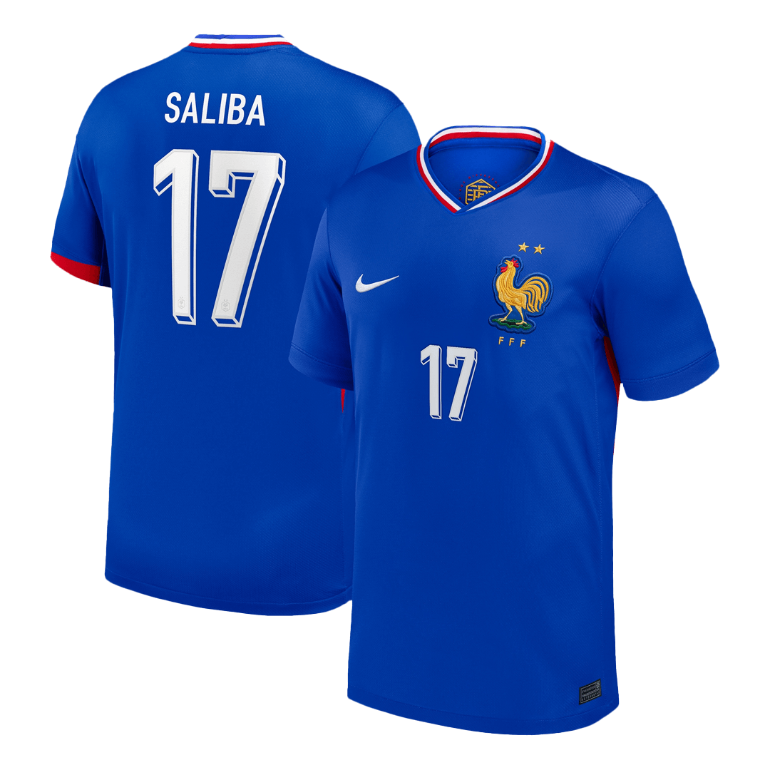 SALIBA #17 France Domicile Maillot 2024 Bleu