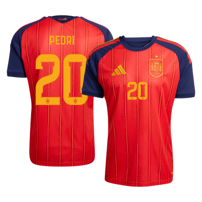 PEDRI #20 Espagne Domicile Maillot 2026 Rouge - Super