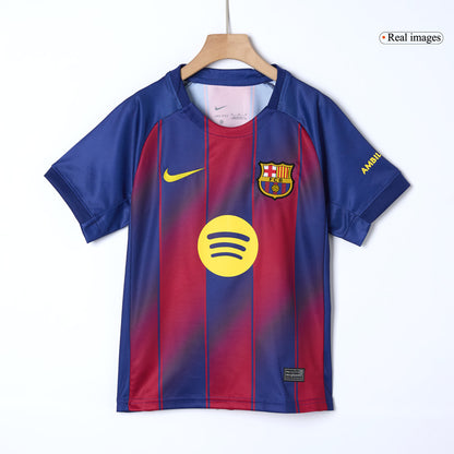 Kids Barcelone Domicile Maillot Kit 2025/26 Rouge&Bleu - Super