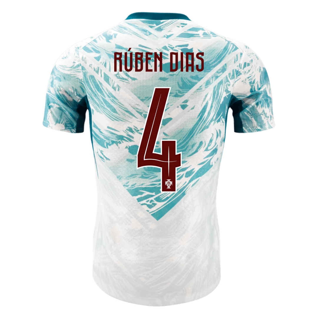 RÚBEN DIAS #4 Portugal Extérieur Maillot 2026 White&Green Joueur