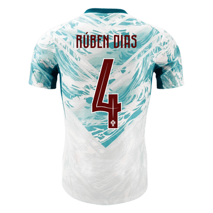 RÚBEN DIAS #4 Portugal Extérieur Maillot 2026 White&Green Joueur