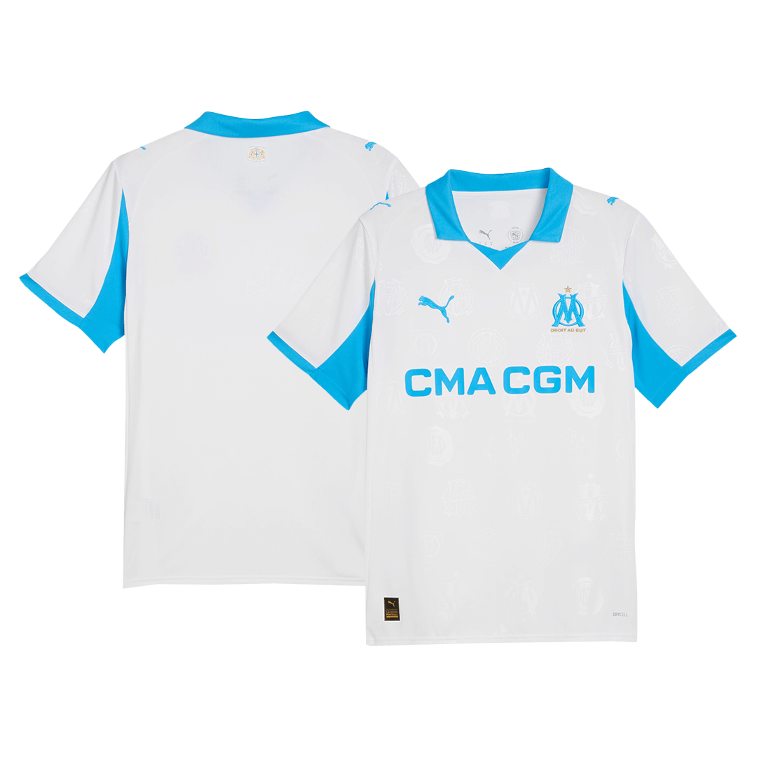 Olympique de Marseille Domicile Maillot 2025/26 Blanc Grande Taille