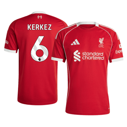 KERKEZ #6 Liverpool Domicile Maillot 2025/26 Rouge