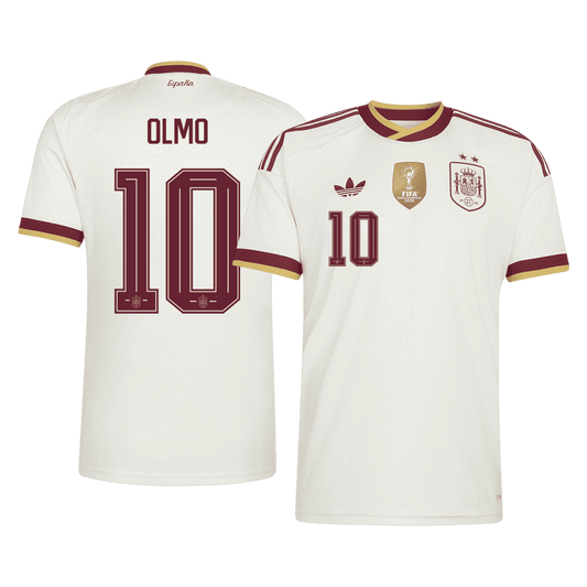 OLMO #10 Espagne Extérieur Maillot 2026 Blanc