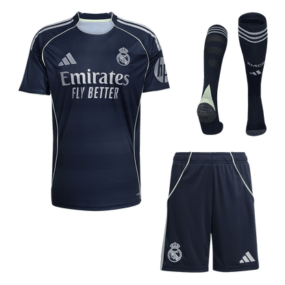 Men Real Madrid Extérieur Maillot Kit 2025/26 Bleu marine - Super