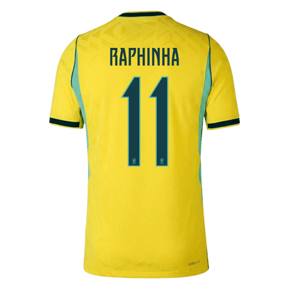 RAPHINHA #11 Brésil Domicile Maillot 2026 Jaune Joueur
