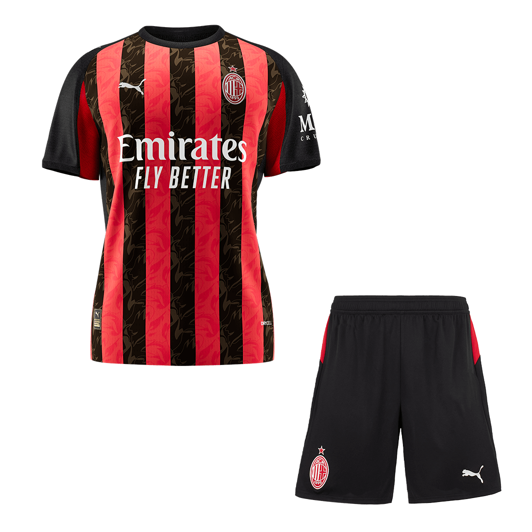 Men AC Milan Domicile Maillot Kit 2025/26 Rouge&Noir - Super