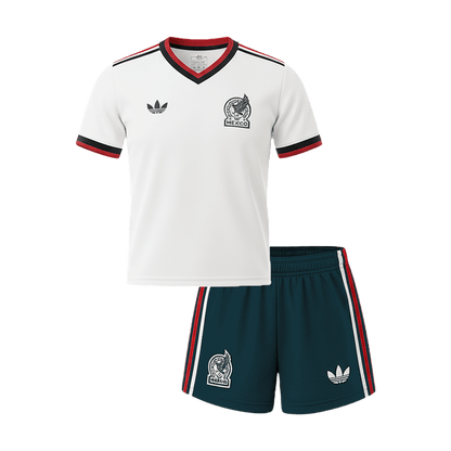 Mexique Extérieur Maillot Kit 2026 Enfant Blanc