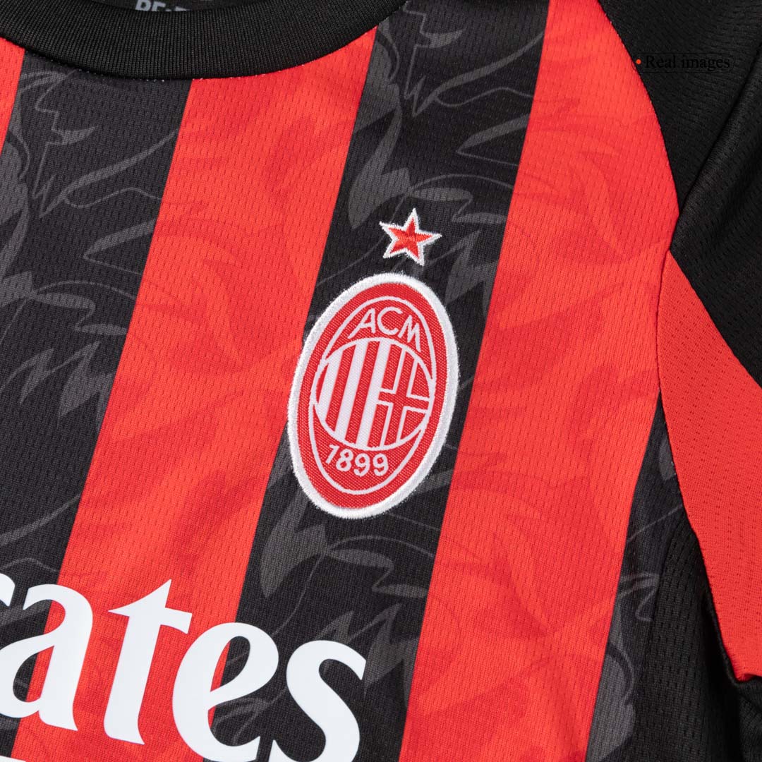 AC Milan Domicile Maillot Kit 2025/26 Enfant Rouge&Noir