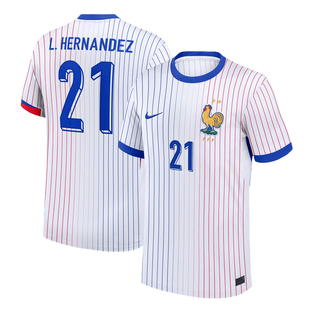 L.HERNANDEZ #21 France Extérieur Maillot 2024 Blanc