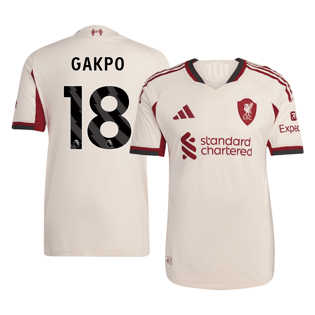 GAKPO #18 Liverpool Extérieur Maillot 2025/26 Blanc Joueur