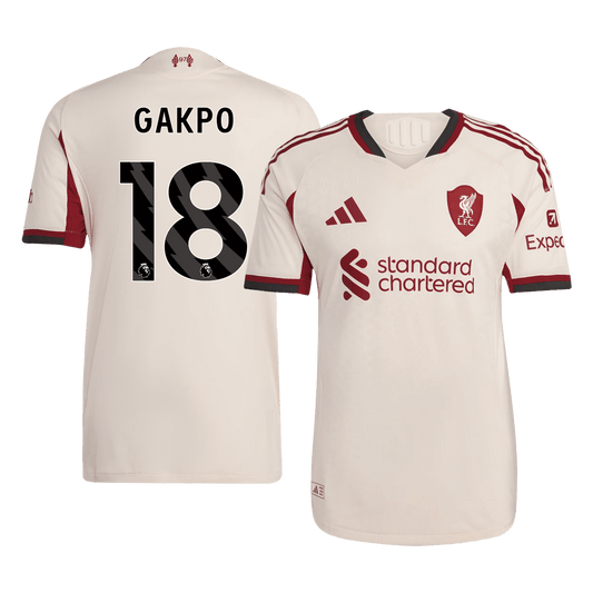 GAKPO #18 Liverpool Extérieur Maillot 2025/26 Blanc Joueur