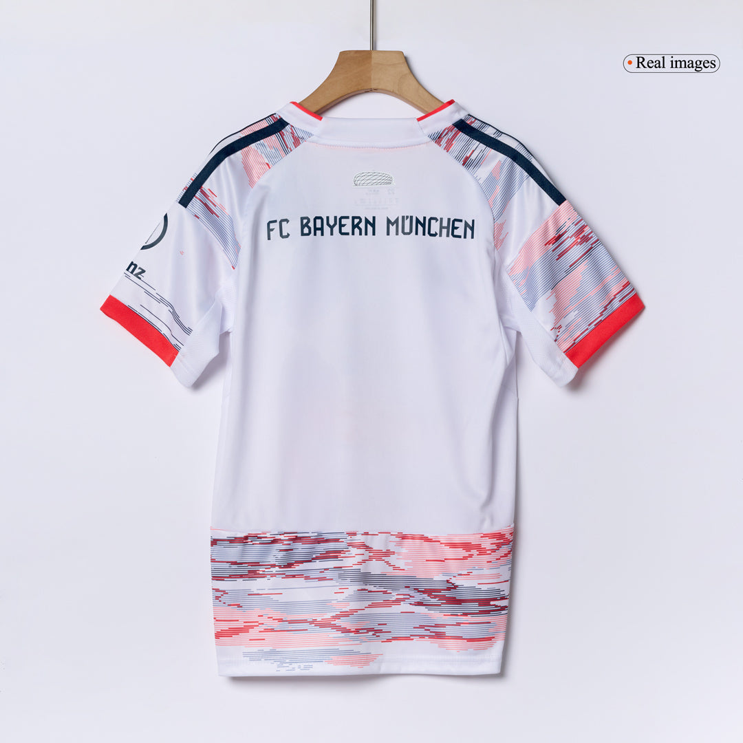 Bayern Munich Extérieur Maillot Kit 2025/26 Enfant Blanc