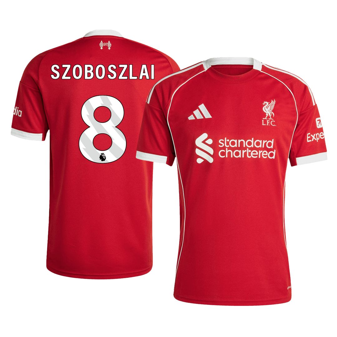 SZOBOSZLAI #8 Liverpool Domicile Maillot 2025/26 Rouge