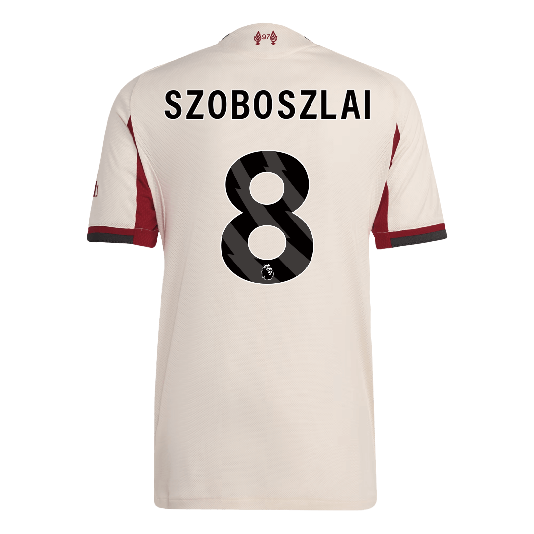 SZOBOSZLAI #8 Liverpool Extérieur Maillot 2025/26 Blanc Joueur