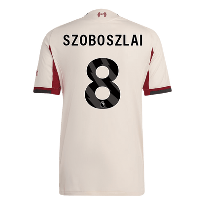 SZOBOSZLAI #8 Liverpool Extérieur Maillot 2025/26 Blanc Joueur