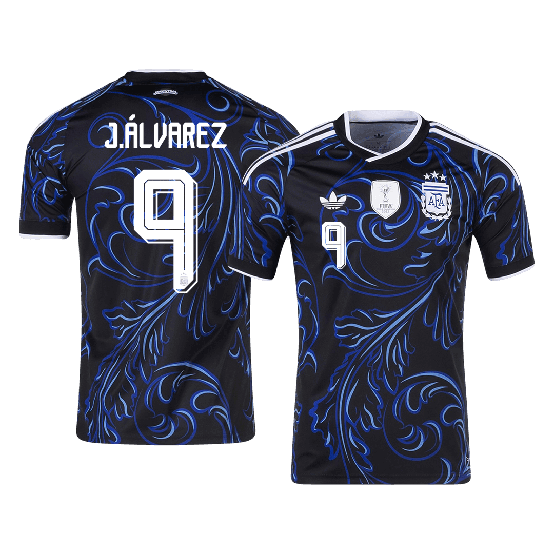 J. ÁLVAREZ #9 Argentine Extérieur Maillot 2026 Noir