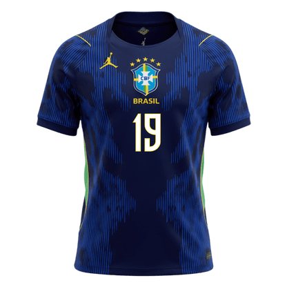 ENDRICK #19 Brésil Extérieur Maillot 2026 Bleu marine
