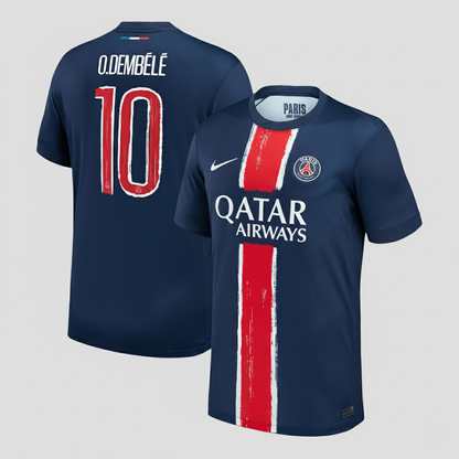 O.DEMBÉLÉ #10 Les Parisiens Domicile Maillot 2024/25 Bleu marine Joueur - UCL