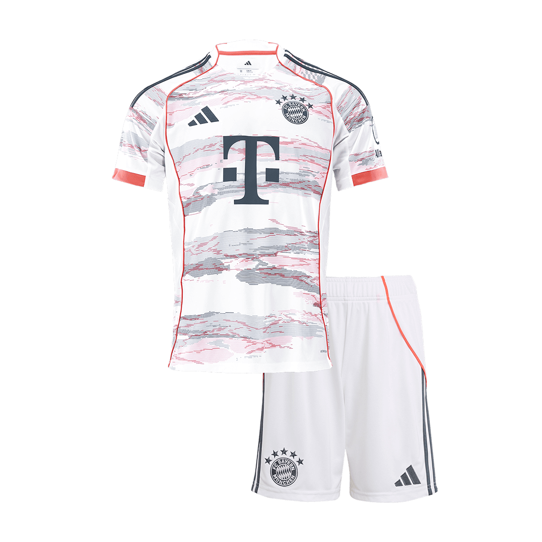 Bayern Munich Extérieur Maillot Kit 2025/26 Enfant Blanc